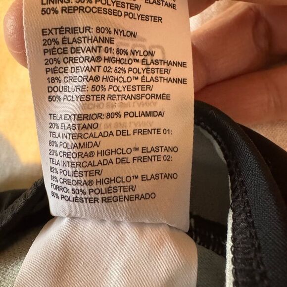 SPEEDO Women's Size 6 Active Diagonal Colorblock One Piece Swimsuit black green‎ - Picture 10 of 11